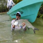 Angler Happy Tarpoon catch Chetumal