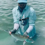 Angler releasing snook Chetumal