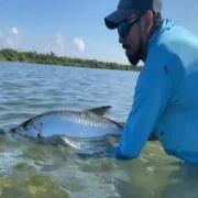 angler releasing tarpoon chetumal