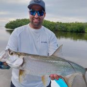Happy Angler with tarpoon catch