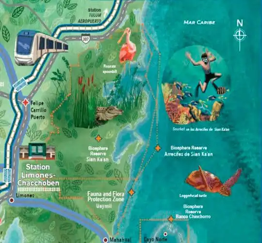 Zoom Reserva de la Biosfera de Sian Ka´an