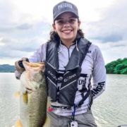 happy angler black bass catch lake picachos