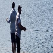 shore fishing at Lake Bayacora