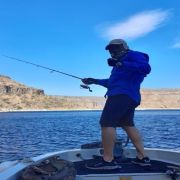 Enjoying a great bass fishing trip at Lake Zimapan