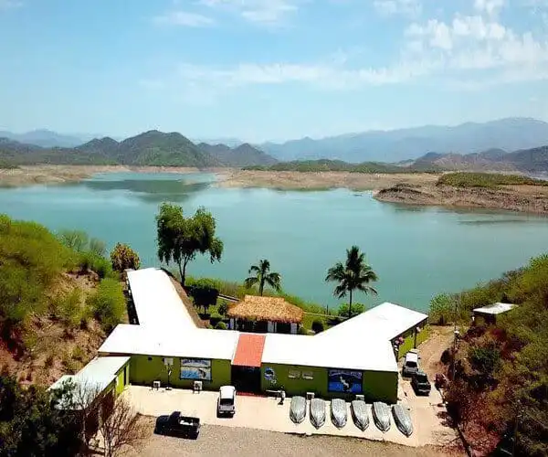 Lodge and lake view Lake Baccarac