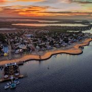 beautiful altata bay aereal view