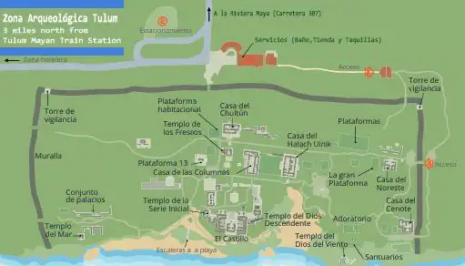Zona Arqueologica Tulum - English