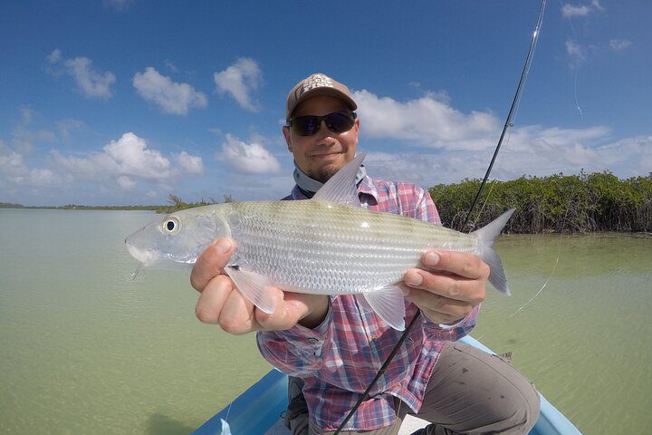 Happy angler fishing at Boca Paila.